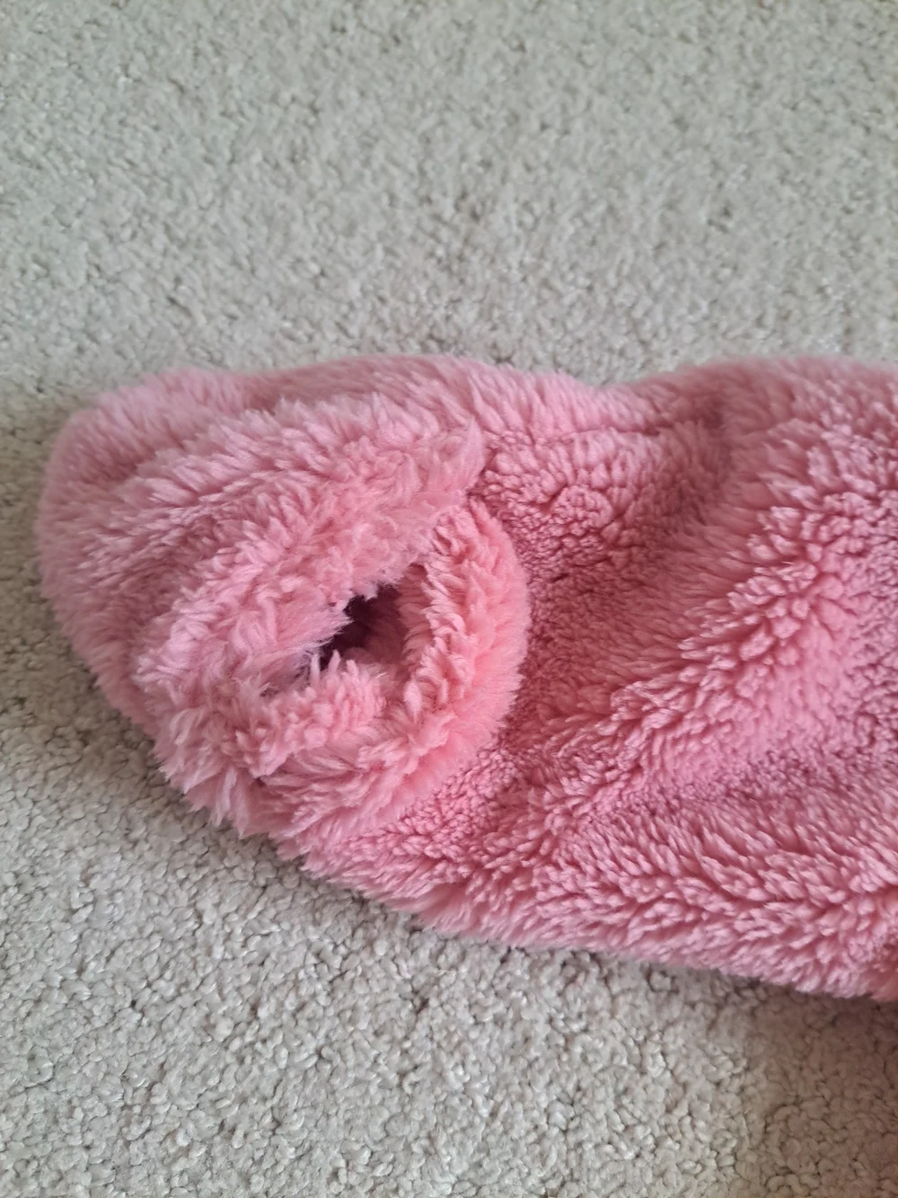 Carter's Plush Pink Hooded Footed One-Piece with Ears